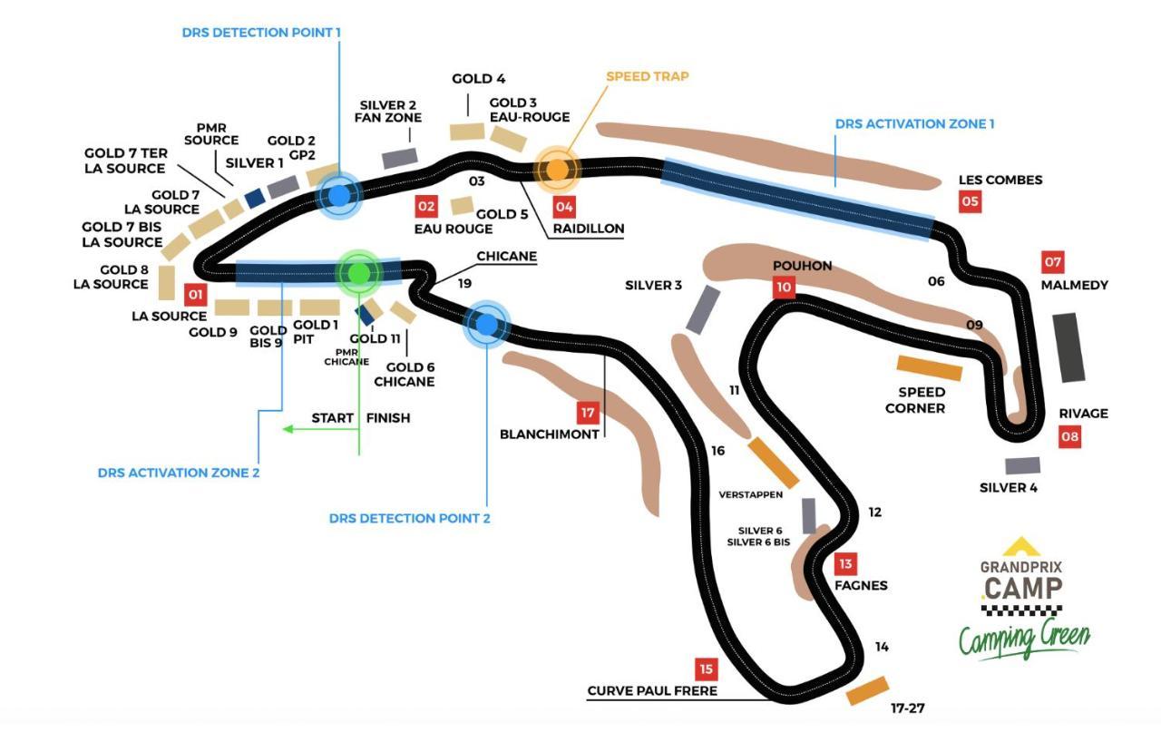 Grandprixcamp Closest To The Track Including Track View Stavelot Exteriér fotografie